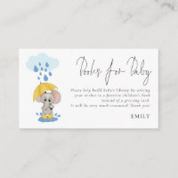 Livres Script Elephant Umbrella Pour Baby shower