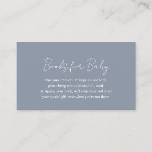 Carte D'accompagnement Livres simples Dusty Blue Baby shower pour bébé