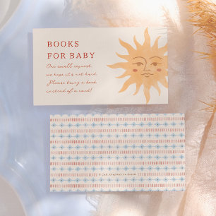 Carte D'accompagnement Livres Soleil Vintage Pour Bébé Cadeau de Naissanc