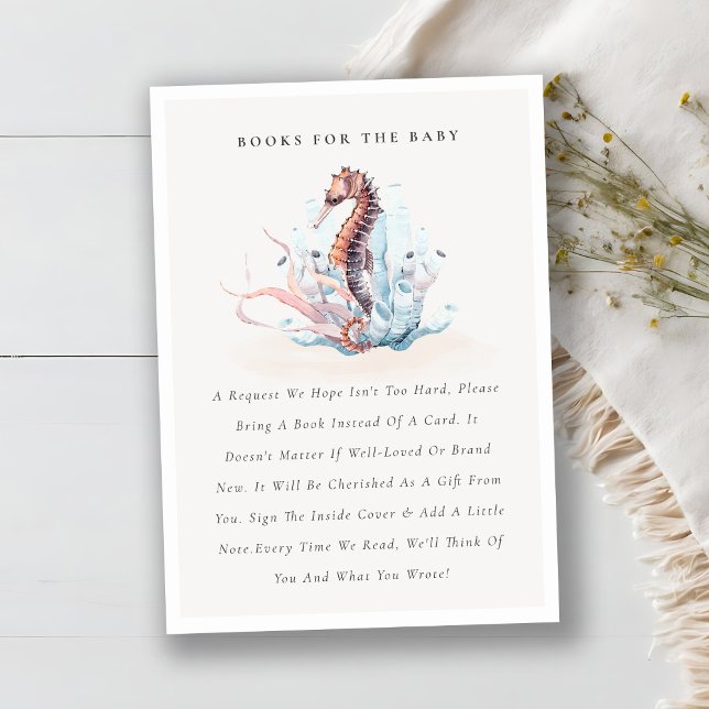 Carte D'accompagnement Livres sous-marins pour le Baby shower (Créateur téléchargé)