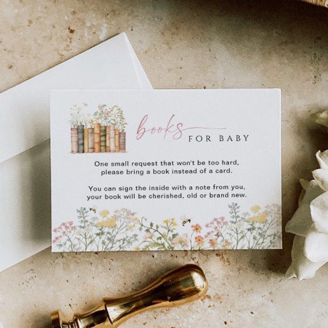 Carte D'accompagnement Livres Storybook pour Baby Insert Card Fleur sauva (Créateur téléchargé)