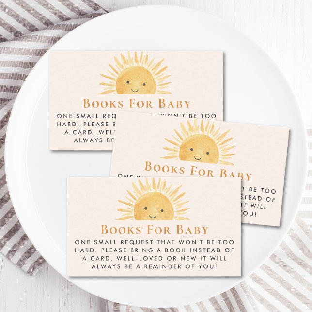 Carte D'accompagnement Livres Sun Sunshine pour bébé (Créateur téléchargé)