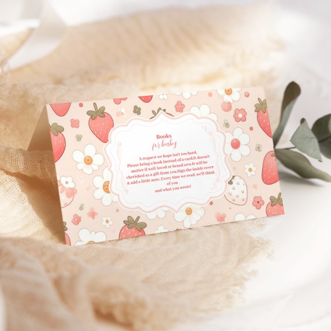 Carte D'accompagnement Livres Whimsical Berry Sweet Rose pour bébé (Créateur téléchargé)