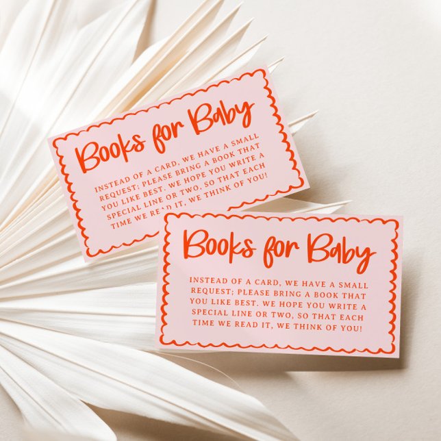 Carte D'accompagnement Livres Whimsical Rose Pour Baby Insert, Baby Libra (Books for Baby Library Card Insert)