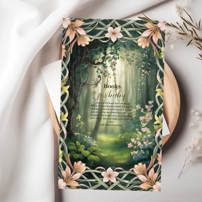 Carte D'accompagnement Livres Whimsical Woodland Forest pour bébé (Créateur téléchargé)