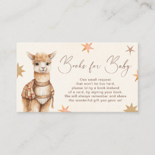 Carte D'accompagnement Llama Boho Baby shower Livres Pour Bébé