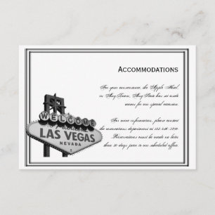 Carte D'accompagnement Logement de mariage de destination de Las Vegas