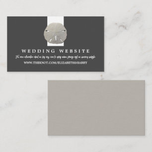 Carte D'accompagnement Lone Sand Dollar - Charcoal Grey - Site Mariage