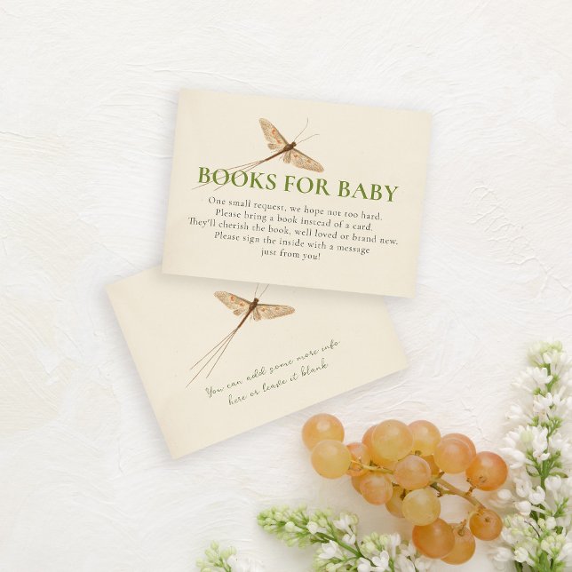 Carte D'accompagnement Love Books for Baby shower Insert Card (Créateur téléchargé)