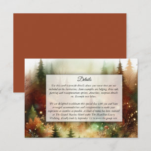 Carte D'accompagnement Lueur d'automne dans le mariage de la forêt enchan