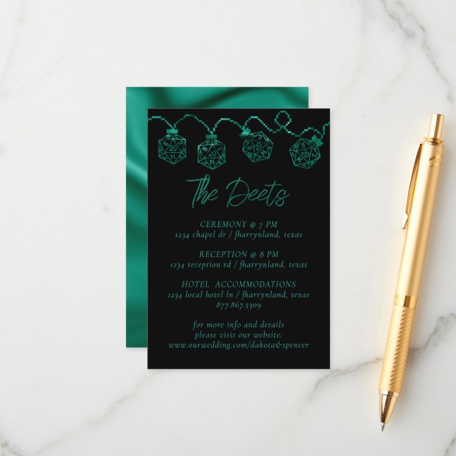 Carte D'accompagnement Luminateurs RPG | Détails de la table Imaginaire v (Devant/Arrière en situation)