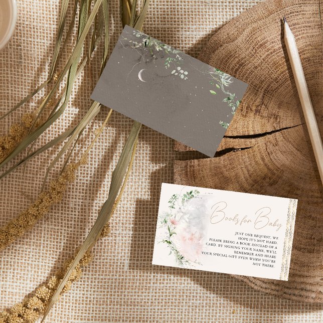 Carte D'accompagnement Lune | Boho Hippie Baby shower Demande de carnet (Créateur téléchargé)
