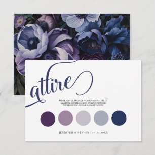 Carte D'accompagnement Lune botanique   Gothique Floral Mariage Attire