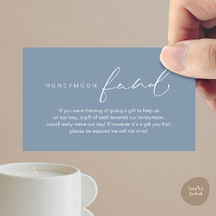 Carte D'accompagnement Lune de miel, Mariage romantique moderne