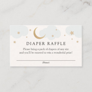 Carte D'accompagnement Lune et Stars Diaper Raffin insert card