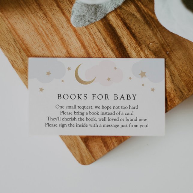 Carte D'accompagnement Lune et Stars Livres pour Baby insert card (Créateur téléchargé)