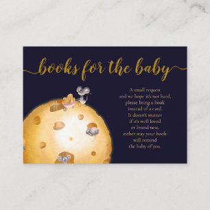 Carte D'accompagnement Lune faite de livres de fromage pour bébé