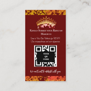 Carte D'accompagnement Luxe Bourgogne Elégant Quinceañera Espagnol