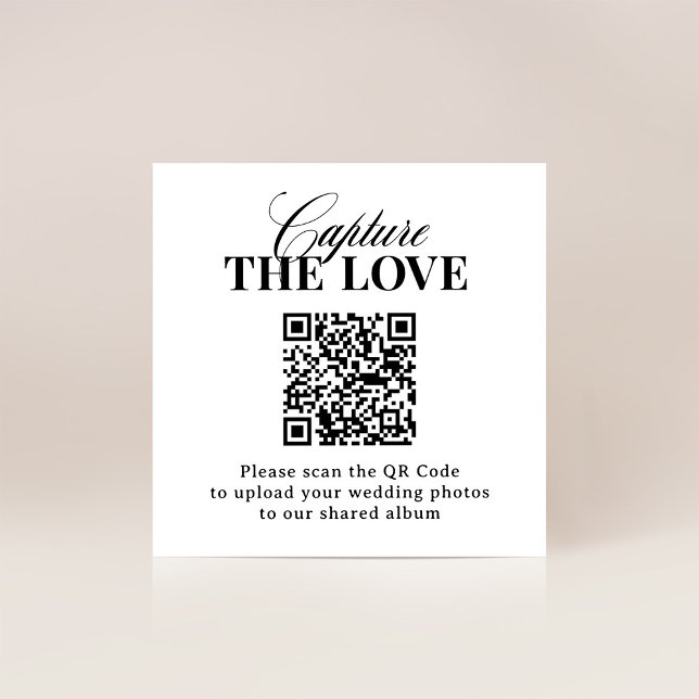 Carte D'accompagnement Luxe classique | Le Mariage de code QR capte l'amo (Créateur téléchargé)