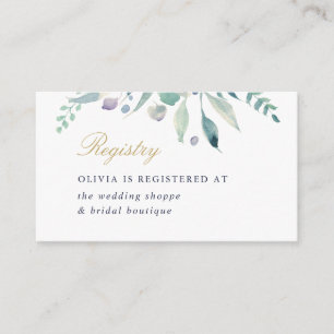 Carte D'accompagnement Luxe Floral Fête des mariées Registry