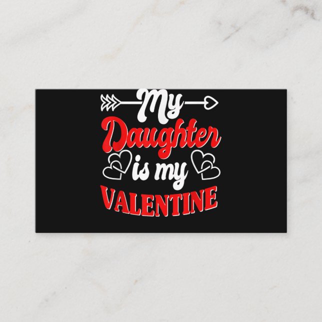 Carte D'accompagnement Ma Fille Est Ma Mère Valentine Père Valentin (Devant)