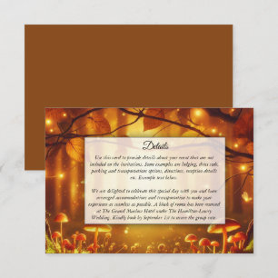 Carte D'accompagnement Magic Amber Forest Fairytale Mariage