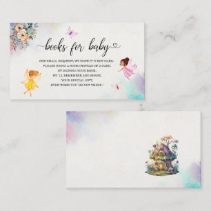 Carte D'accompagnement Magical Floral Fairy Princess baby showers livres 