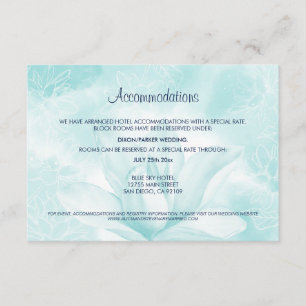 Carte D'accompagnement Magnolia Fleur Éthérée, Hébergements de Mariage 