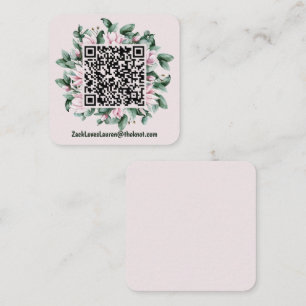 Carte D'accompagnement Magnolia QR Code avec site Mariage