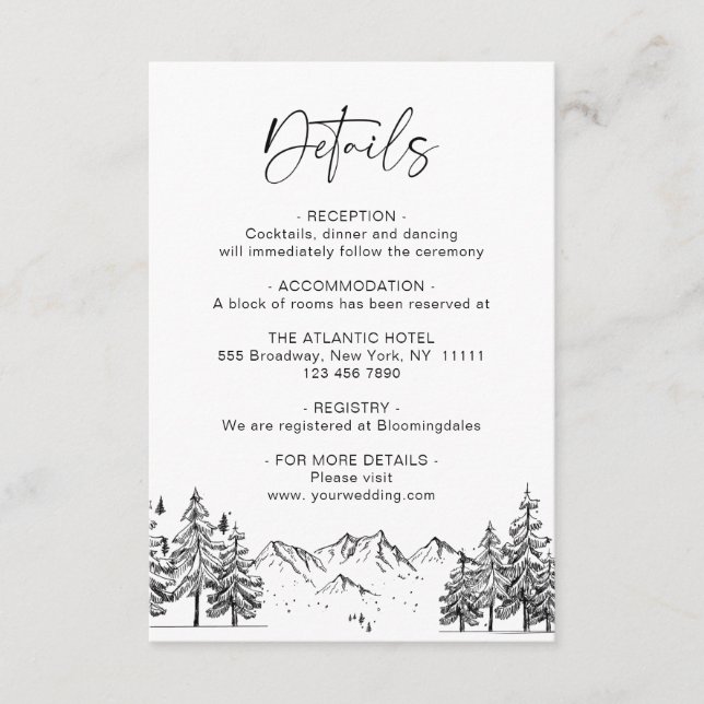 Carte D'accompagnement Main Dratains Mountains Détails de la forêt (Devant)