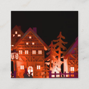 Carte D'accompagnement Maisons de Noël lumineuses