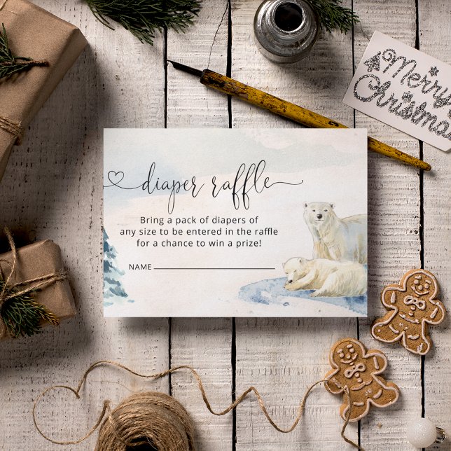 Carte D'accompagnement Mama et bébé Polar Ours Bébé Déchets Raffle (Créateur téléchargé)