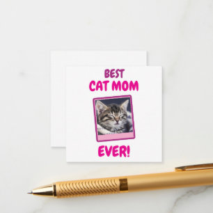 CARTE D'ACCOMPAGNEMENT MAMAN CHAT PERSONNALISÉE FÊTE DES MÈRES JOURNÉE CH
