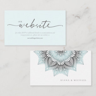 Carte D'accompagnement Mandala Lace Site Mariage Lt. Blue ID968