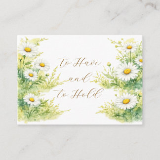 Carte D'accompagnement Marguerites aquarelle
