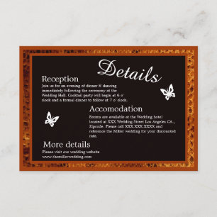 Carte D'accompagnement mariage animal de serpent sauvage de luxe