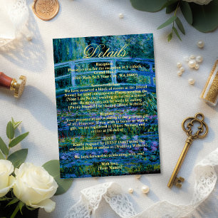 Carte D'accompagnement Mariage artistique tonalité joyau sombre de Monet