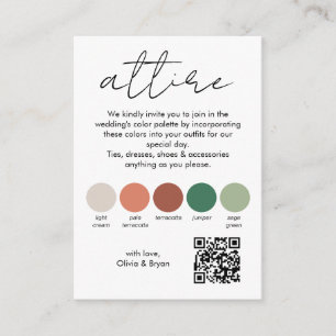 Carte D'accompagnement Mariage Attire   Code QR vertical