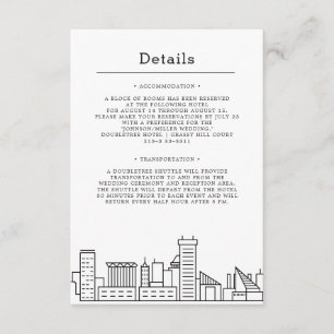 Carte D'accompagnement Mariage Baltimore   Informations sur l'invité