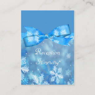 Carte D'accompagnement Mariage bleu glacial du pays des merveilles