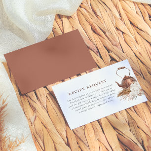 Carte D'accompagnement Mariage Bohème Pampas Terracotta Modifiable