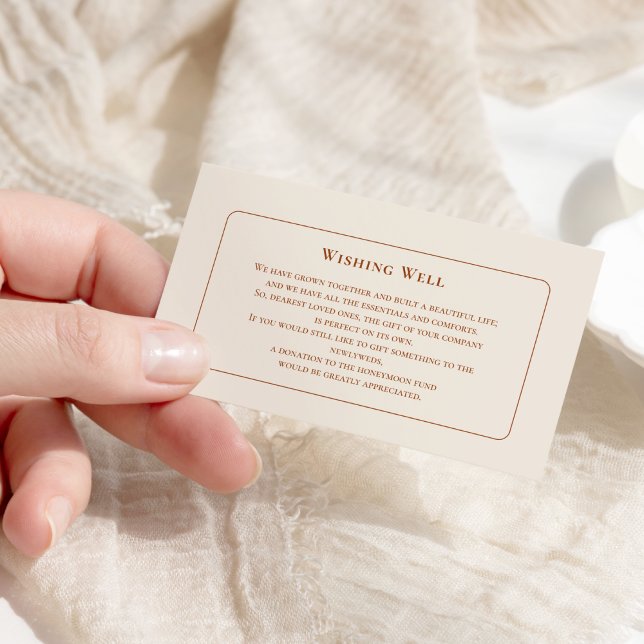 Carte D'accompagnement Mariage Boho ivoire simple qui veut bien (Créateur téléchargé)