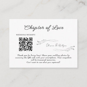 Carte D'accompagnement Mariage Botanique Élégant Minimaliste Blanc