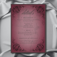 Mariage Burgundy Vintage Chauve-Souris Jusqu'à la