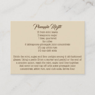 Carte D'accompagnement Mariage campagnard Dandelion Signature Boisson Rec