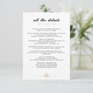 Carte D'accompagnement Mariage céleste Dainty