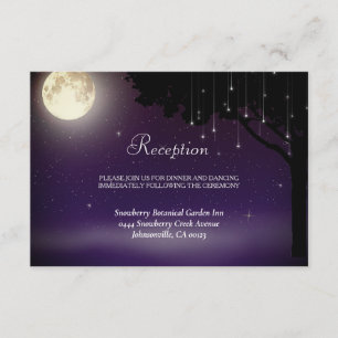 Carte D'accompagnement Mariage céleste Starry Night Tree