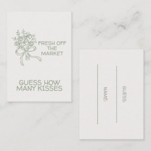 Carte D'accompagnement Mariage Champêtre Vert Frais du Marché pour une Do