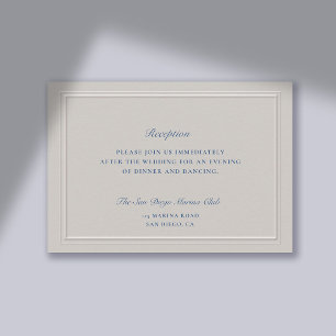 Carte D'accompagnement Mariage classique de réception des Faux nautiques