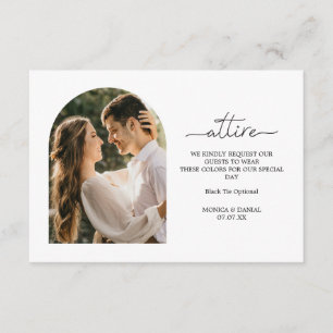 Carte D'accompagnement Mariage Code vestimentaire Boho Arch Photo